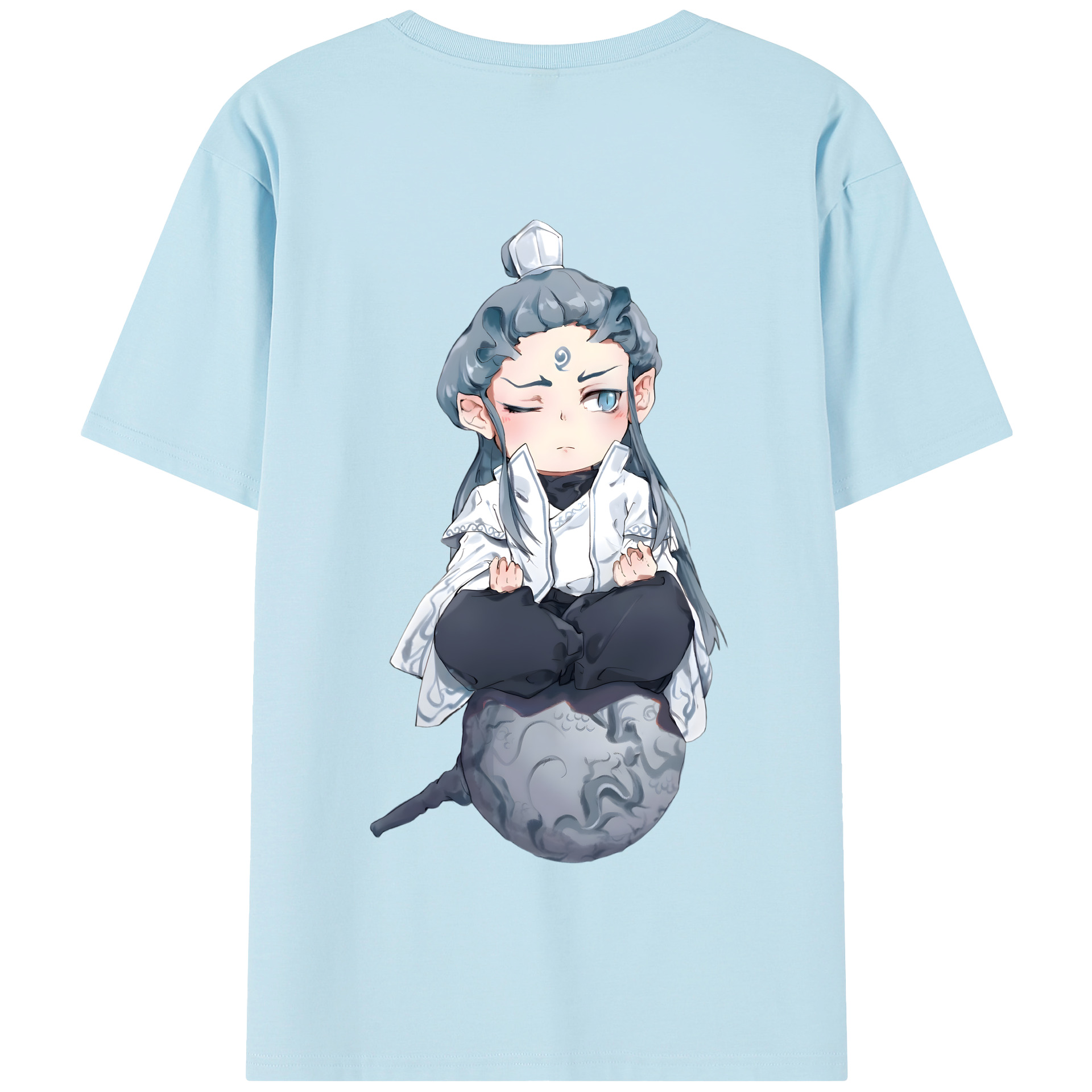（画像用） Ne Zha 2 ナタ 魔童の大暴れ 綿100％半袖Tシャツ（背面プリント）